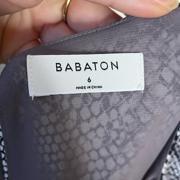 BABATON Hamptons Mini Dress Snakeskin open back size 6 Aritzia - Picture 4 of 8